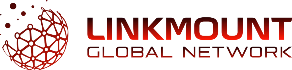 this is a logo for Linkmount Global Network